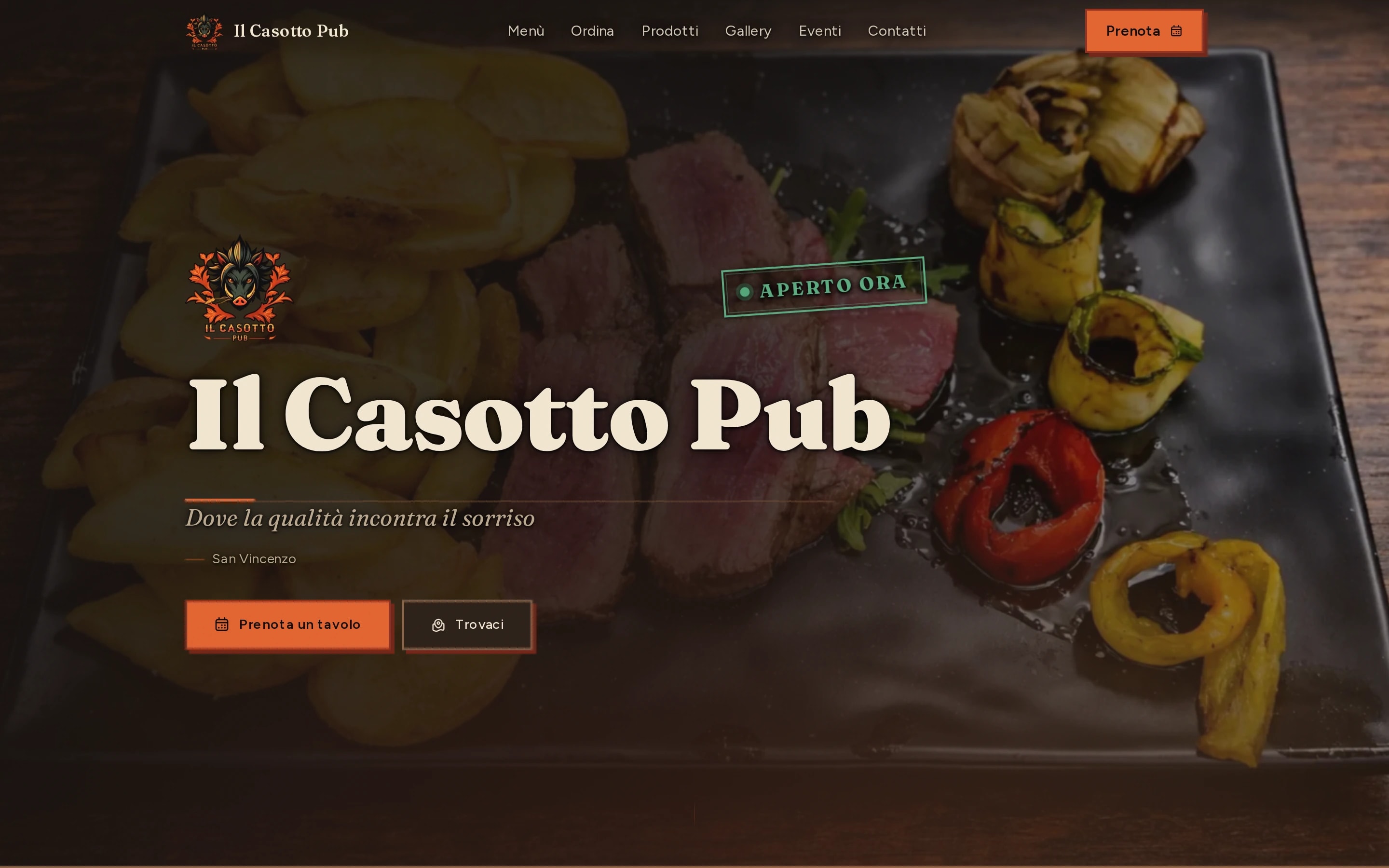 Home page del sito Il Casotto Pub